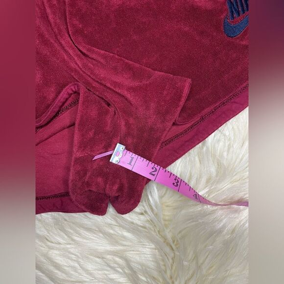 Nike burgundy retro terry cloth shorts sz medium - Picture 6 of 7